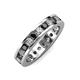 3 - Celina 3.00 mm Round Black Diamond and White Lab Grown Diamond Eternity Band 
