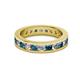 2 - Celina 3.00 mm Round Blue Diamond and White Lab Grown Diamond Eternity Band 