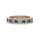 1 - Celina 3.00 mm Round Blue Diamond and White Lab Grown Diamond Eternity Band 