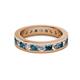 2 - Celina 3.00 mm Round Blue Diamond and White Lab Grown Diamond Eternity Band 