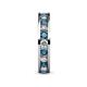 5 - Celina 3.00 mm Round London Blue Topaz and Lab Grown Diamond Eternity Band 