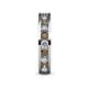 5 - Celina 3.00 mm Round Smoky Quartz and Lab Grown Diamond Eternity Band 