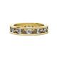 1 - Celina 3.00 mm Round Smoky Quartz and Lab Grown Diamond Eternity Band 