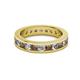 2 - Celina 3.00 mm Round Smoky Quartz and Lab Grown Diamond Eternity Band 