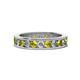1 - Celina 3.00 mm Round Yellow Diamond and White Lab Grown Diamond Eternity Band 