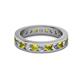 2 - Celina 3.00 mm Round Yellow Diamond and White Lab Grown Diamond Eternity Band 