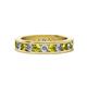 1 - Celina 3.00 mm Round Yellow Diamond and White Lab Grown Diamond Eternity Band 
