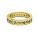 2 - Celina 3.00 mm Round Yellow Diamond and White Lab Grown Diamond Eternity Band 