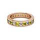 2 - Celina 3.00 mm Round Yellow Diamond and White Lab Grown Diamond Eternity Band 