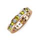 3 - Celina 3.00 mm Round Yellow Diamond and White Lab Grown Diamond Eternity Band 