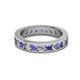 2 - Celina 3.00 mm Round Tanzanite and Lab Grown Diamond Eternity Band 