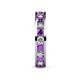 5 - Celina 3.00 mm Round Amethyst and Lab Grown Diamond Eternity Band 