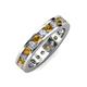 3 - Celina 3.00 mm Round Citrine and Lab Grown Diamond Eternity Band 