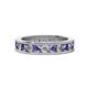 1 - Celina 3.00 mm Round Iolite and Lab Grown Diamond Eternity Band 