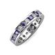 3 - Celina 3.00 mm Round Iolite and Lab Grown Diamond Eternity Band 