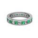 2 - Celina 3.00 mm Round Emerald and Lab Grown Diamond Eternity Band 