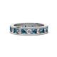 1 - Celina 3.00 mm Round Blue Diamond and White Lab Grown Diamond Eternity Band 