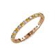 4 - Audrey 2.00 mm Citrine and Diamond Eternity Band 