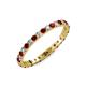 4 - Audrey 2.00 mm Red Garnet and Diamond Eternity Band 