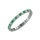 4 - Audrey 2.00 mm Emerald and Diamond Eternity Band 