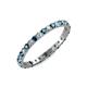 4 - Audrey 2.00 mm Blue and White Diamond Eternity Band 
