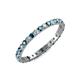 4 - Audrey 2.00 mm London Blue Topaz and Diamond Eternity Band 