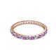 3 - Audrey 2.00 mm Amethyst and Diamond U Prong Eternity Band 