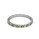 3 - Audrey 2.00 mm Peridot and Diamond U Prong Eternity Band 