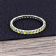 3 - Audrey 2.00 mm Yellow Sapphire and Diamond U Prong Eternity Band 