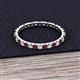 3 - Audrey 2.00 mm Ruby and Diamond U Prong Eternity Band 