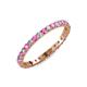 4 - Audrey 2.00 mm Pink Sapphire and Diamond Eternity Band 