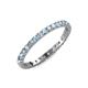 4 - Audrey 2.00 mm Aquamarine and Diamond Eternity Band 