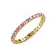 4 - Audrey 2.00 mm Pink Tourmaline and Diamond Eternity Band 