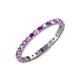 4 - Audrey 2.00 mm Amethyst and Diamond Eternity Band 