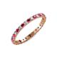 4 - Audrey 2.00 mm Ruby and Diamond Eternity Band 