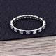 3 - Audrey 2.00 mm Blue Sapphire and Diamond U Prong Eternity Band 