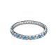 3 - Audrey 2.00 mm Blue Topaz and Diamond U Prong Eternity Band 