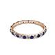 3 - Audrey 2.00 mm Blue Sapphire and Diamond U Prong Eternity Band 