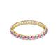 3 - Audrey 2.00 mm Pink Sapphire and Diamond U Prong Eternity Band 