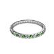 3 - Audrey 2.00 mm Green Garnet and Diamond U Prong Eternity Band 