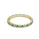 3 - Audrey 2.00 mm Green Garnet and Diamond U Prong Eternity Band 