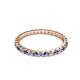 3 - Audrey 2.00 mm Iolite and Diamond U Prong Eternity Band 
