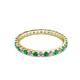 3 - Audrey 2.00 mm Emerald and Diamond U Prong Eternity Band 