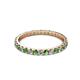 2 - Audrey 2.40 mm Green Garnet and Diamond U Prong Eternity Band 