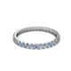 2 - Audrey 2.40 mm Aquamarine and Diamond U Prong Eternity Band 
