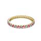 2 - Audrey 2.40 mm Pink Tourmaline and Diamond U Prong Eternity Band 