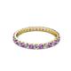2 - Audrey 2.40 mm Amethyst and Diamond U Prong Eternity Band 