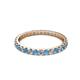 2 - Audrey 2.40 mm Blue Topaz and Diamond U Prong Eternity Band 