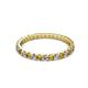2 - Audrey 2.40 mm Citrine and Diamond U Prong Eternity Band 