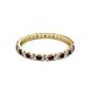 2 - Audrey 2.40 mm Red Garnet and Diamond U Prong Eternity Band 